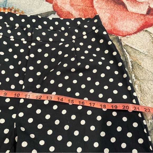 NWOT Compania Fantastică high waist polka dot wide leg pants linen like - Picture 10 of 16